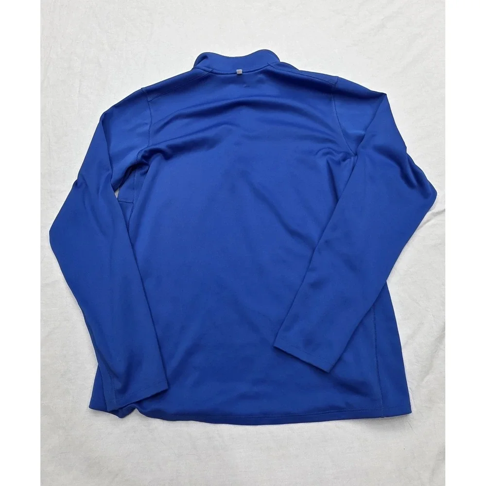 Nike Dri-fit Blue Running 1/4 Zip Longsleeve Pullover Size Medium